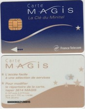 MAGIS LA CLE DU MINITEL = 3614  TELECARTE PUCE ANCIENNE VERSION