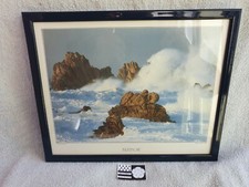 Cadre tempête à Ouessant Bretagne mer rocher BZH Marine Nautique 31 x 26 cm
