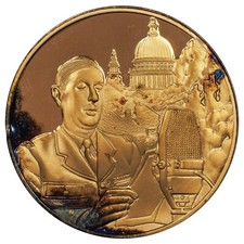 France médaille Général de Gaulle - L'appel du 18 juin 1940 WW2 - vermeil