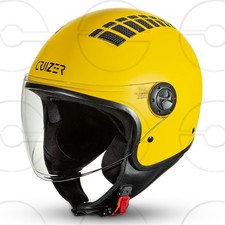 Casque Jet Cruizer Moto Scooter Approuvé Visière Jaune Unique
