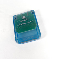 Carte Memoire Memory Card Sony Playstation PS1 Officiel SCPH-1020 Clear Blue 2