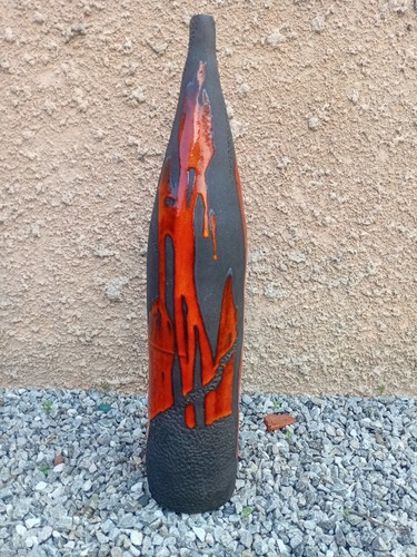 Bouteille grès noir - grès,