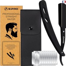 ASIPRO Rasoir à Barbe Homme avec (20 Demi Lames)10 Rasoir Lame Coupe Choux 