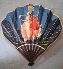 Lot de 5 éventails publicitaires anciens