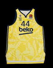 Ahmet Fenerbahce Game Worn Jersey Vs Barcelona Euroleague