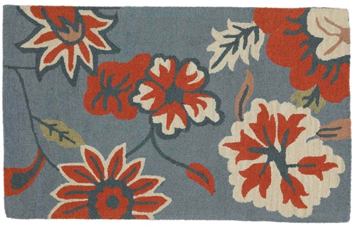 Tapis laine fleur 90x150 - tapis,