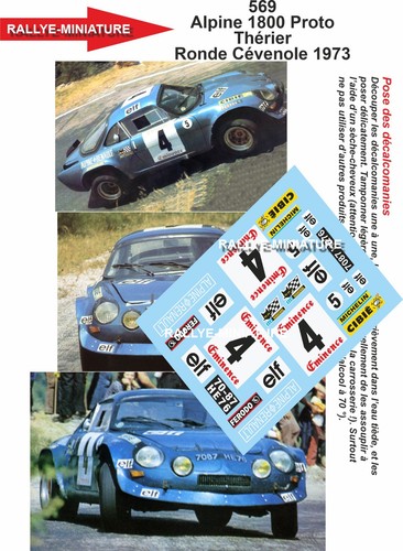 Decals ref 0569 alpine - ref,