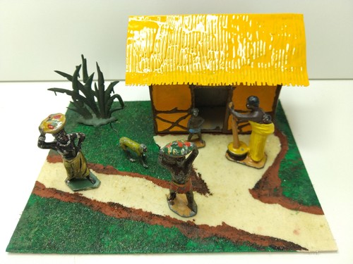 Diorama paillote africaine - diorama,