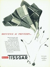 Publicité Advertising 029  1954  tissu Boussac  Tissgar    Mouchoir pur jumel