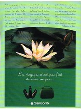 PUBLICITE  ADVERTISING   1991   SAMSONITE    bagages valises sacs de voyage