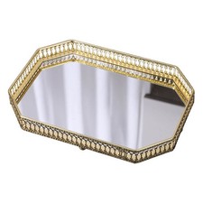 Plateau miroir vintage pour