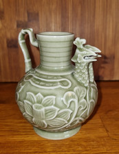 Reproduction verseuse double tête en céladon céramique Song Musée Guimet