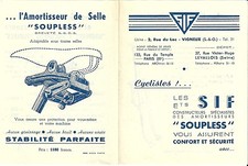 Publicité cyclisme bicyclette bicycle industrie vélo accessoires SIF 1949