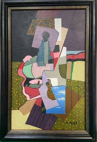 Tableau cubiste huile - tableau,