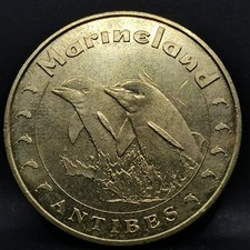 JETON TOURISTIQUE MDP 2008 LES DAUPHINS MARINELAND ANTIBES / MEDAILLE 34 mm