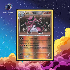 Carte Pokémon Crocorible Holo 65/114  Reverse  Noir et Blanc Français