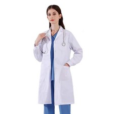 Blouse Blanche Lycée Blouse Chimie Femme Blouse Laboratoire Coton Manche Long...