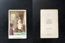 Soubrette venant de casser de la vaisselle, circa 1860, aquarellée, tinted vinta