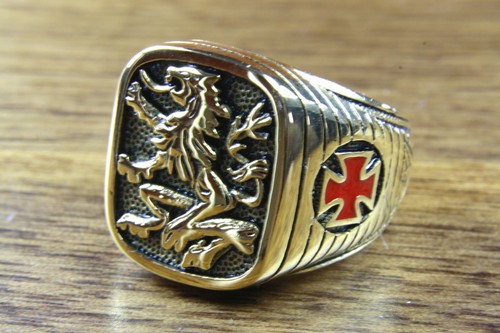 Lions croix armoiries inox - croix, à
