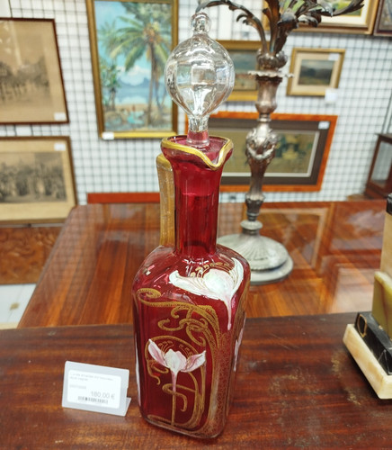 Carafe émaillée art nouveau - carafe,