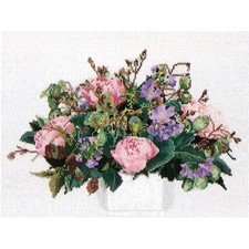 Théa Gouverneur Kit au point de croix compté "Pivoines Aïda", 30x40cm