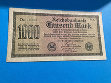 BILLET DE BANQUE  1000 MARK REICHSBANKNOTE 15 SEPTEMBER 1922 DEUTSCH ALLEMAGNE