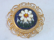 ANCIENNE BROCHE FLEURS EN