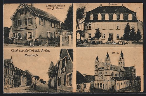 Cpa lutterbach hauptstrasse - lutterbach,,