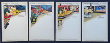 Lot 4 menus Bénédictine lithographie Nicolas Tours gastronomie restaurant bar