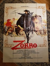 Affiche 1975 ZORRO 120x160 Alain DELON /TESSARI