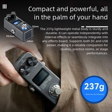 Pour guitare électrique processeur multi effets avec pistes de batterie et tail