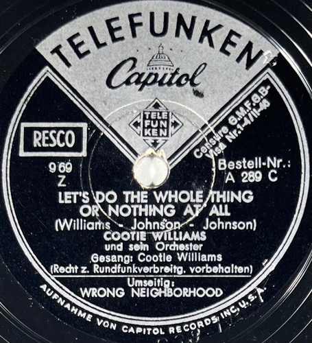 Cootie williams wrong - :,
