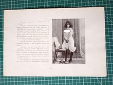 BG059 Photo de revue circa 1920 BE modèle féminin dentelles sous vêtements