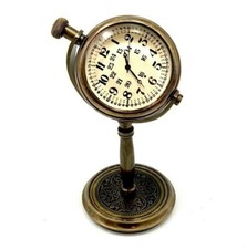 Horloge Bureau Vintage Table Laiton Ancien Art Noir Quartz Déco Déco Cadeau