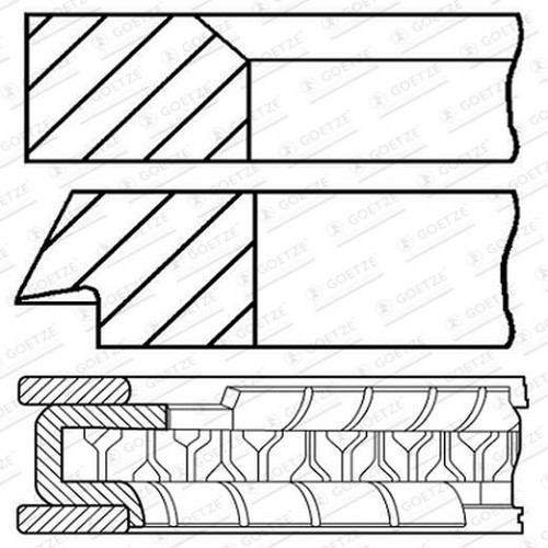 Goetze engine segments - goetze, segments,