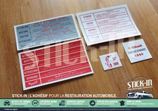 5 Autocollants Stickers 205 GTI 1.6L 115 Compartiment Moteur Engine Bay