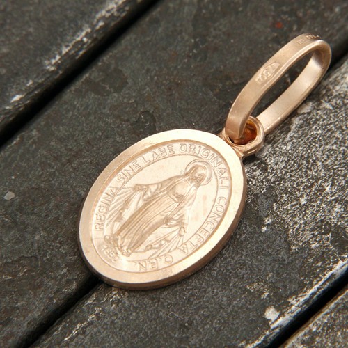 Pendentif rose 18 carats - or,