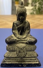 Bouddha, Ancienne Statuette En Bronze 