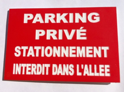 Panneau parking privé - "parking,