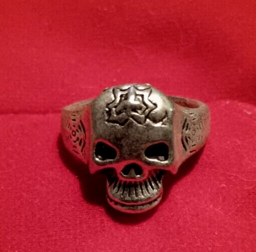Bague tête mort - mort, biker
