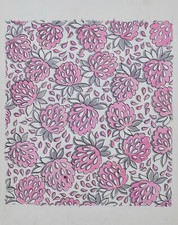 Atelier TESTEMALE - Peinture originale - Gouache - Projet de tissu 596