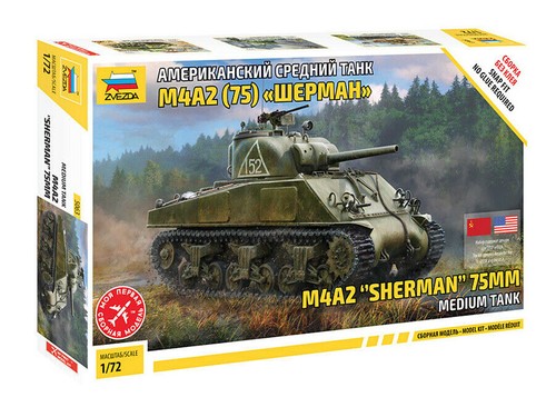 Zvezda m4a2 sherman 75mm - sherman,