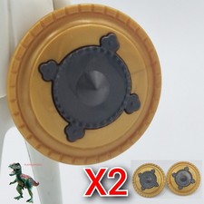 X2 Playmobil bouclier d'or -