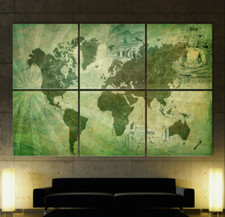 Carte Du Monde 6 - Toile Image