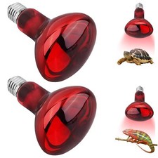 Reptile Ampoules Chauffantes 2 Pièces Lampe Chauffante Infrarouge Dimmable E2...