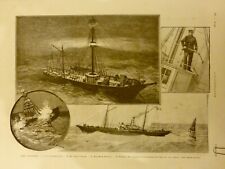 1891 PHARE BATEAU FEU RELEVE