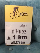Plaque métal cyclisme borne