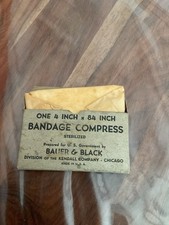 TRÈS RARE US WW2 BANDAGE COMPRESS 4inch BAUER & BLACK ORIGINAL. - MÉDICAL DPTT