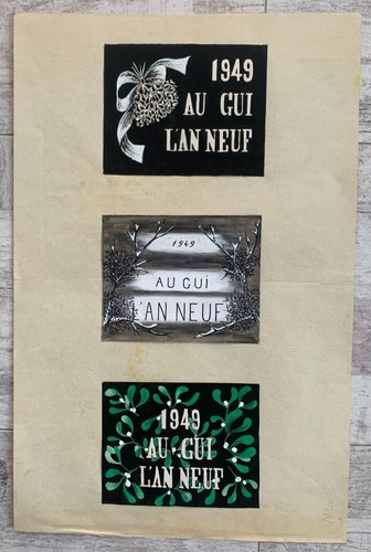 Gouache projet calendrier - gouache,