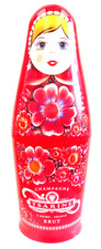 Boîte plastique vide - CHAMPAGNE TSARINE  BRUT REIMS MATRIOCHKA 750 ml